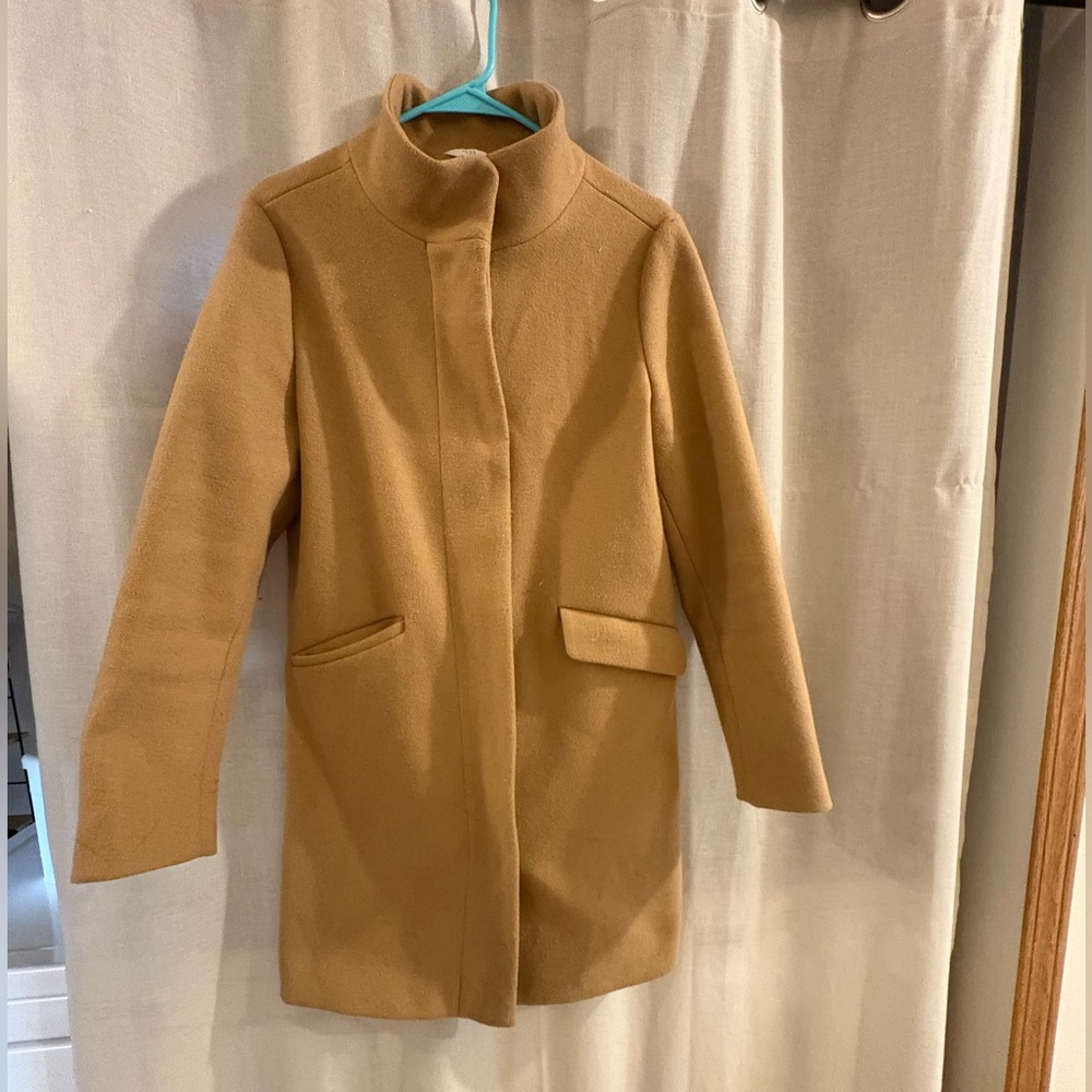 Time and Tru Camel Coat with Stand Collar